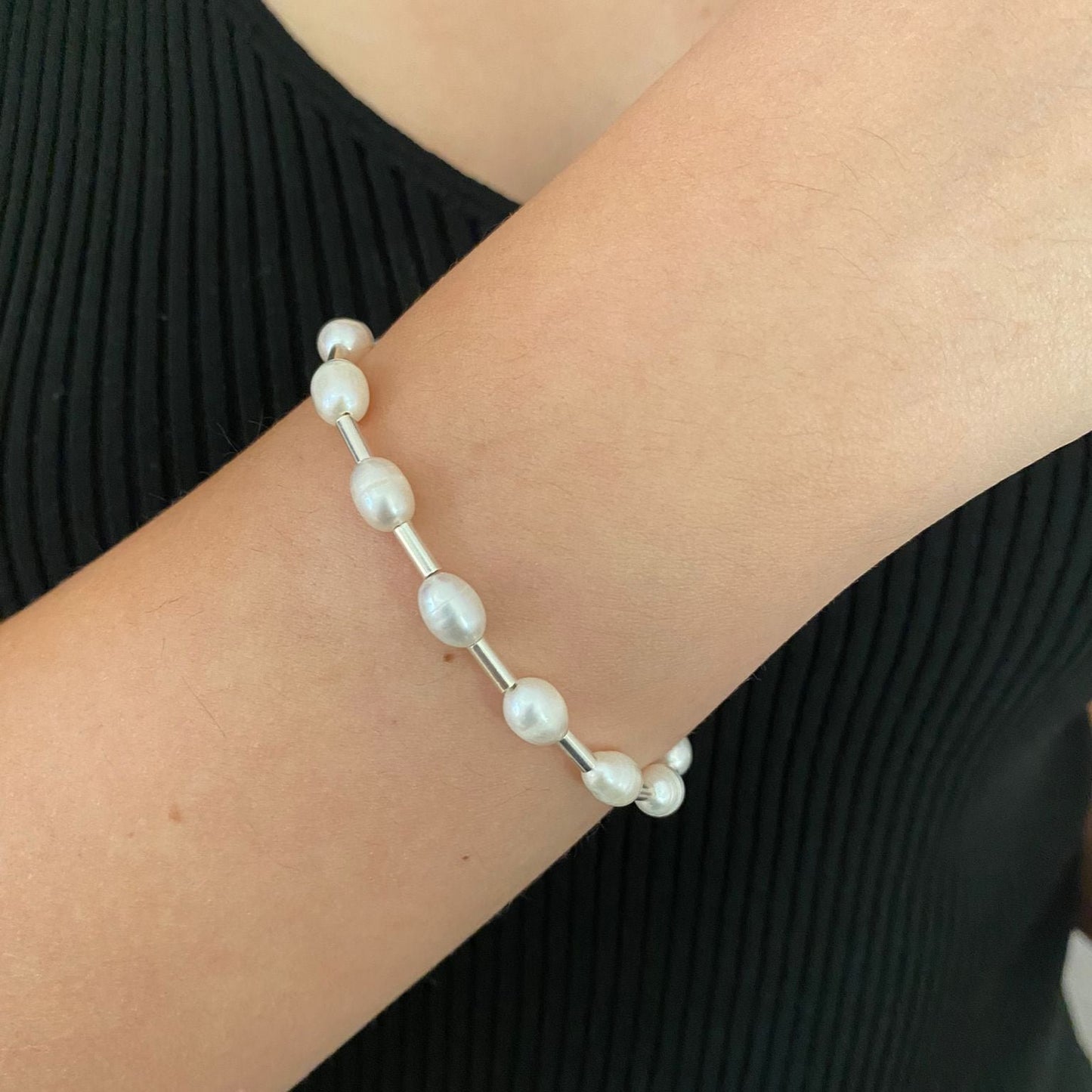 Aida Freshwater Pearl and Sterling Silver Bracelet