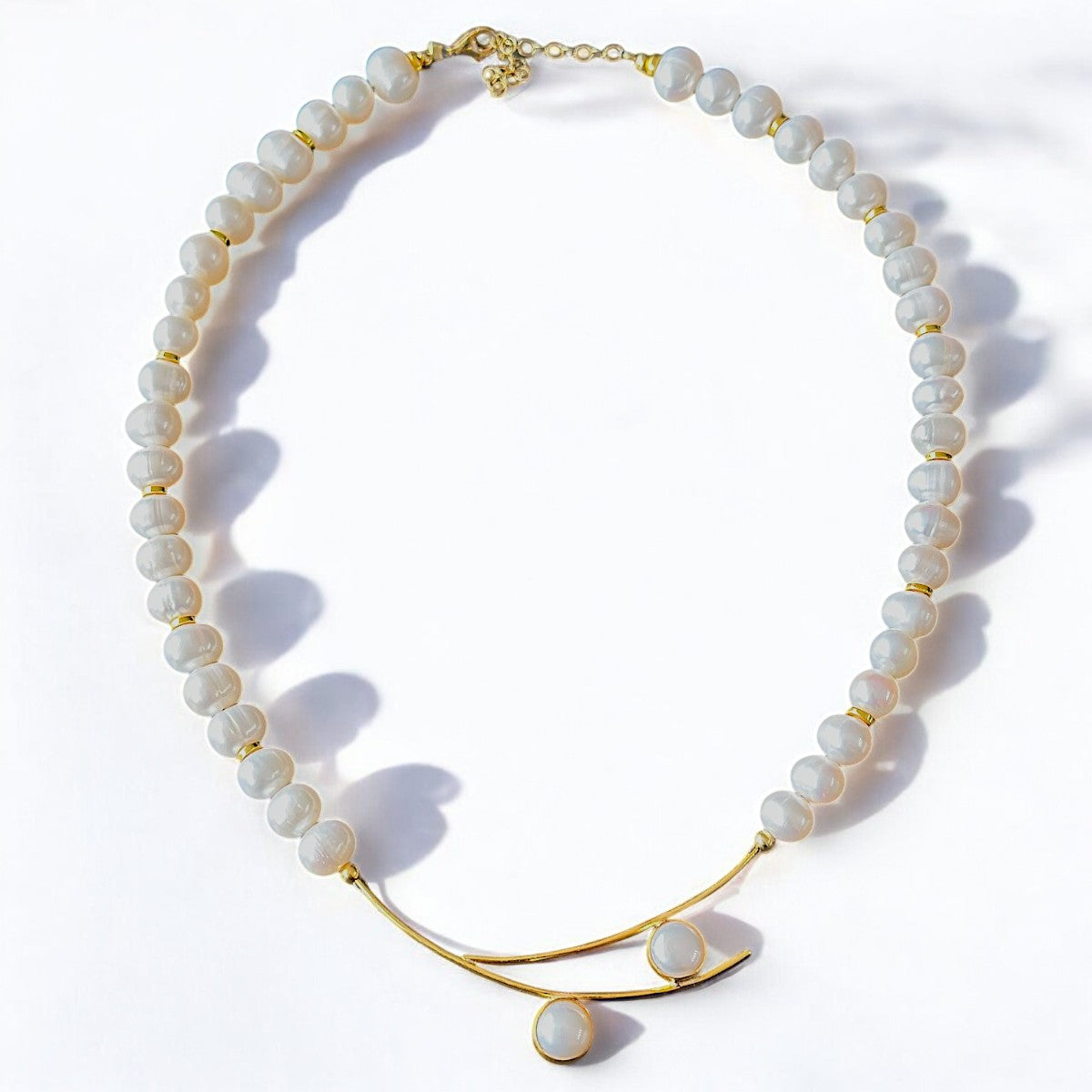 Arc Freshwater Pearls Necklace in 925 Sterling Silver