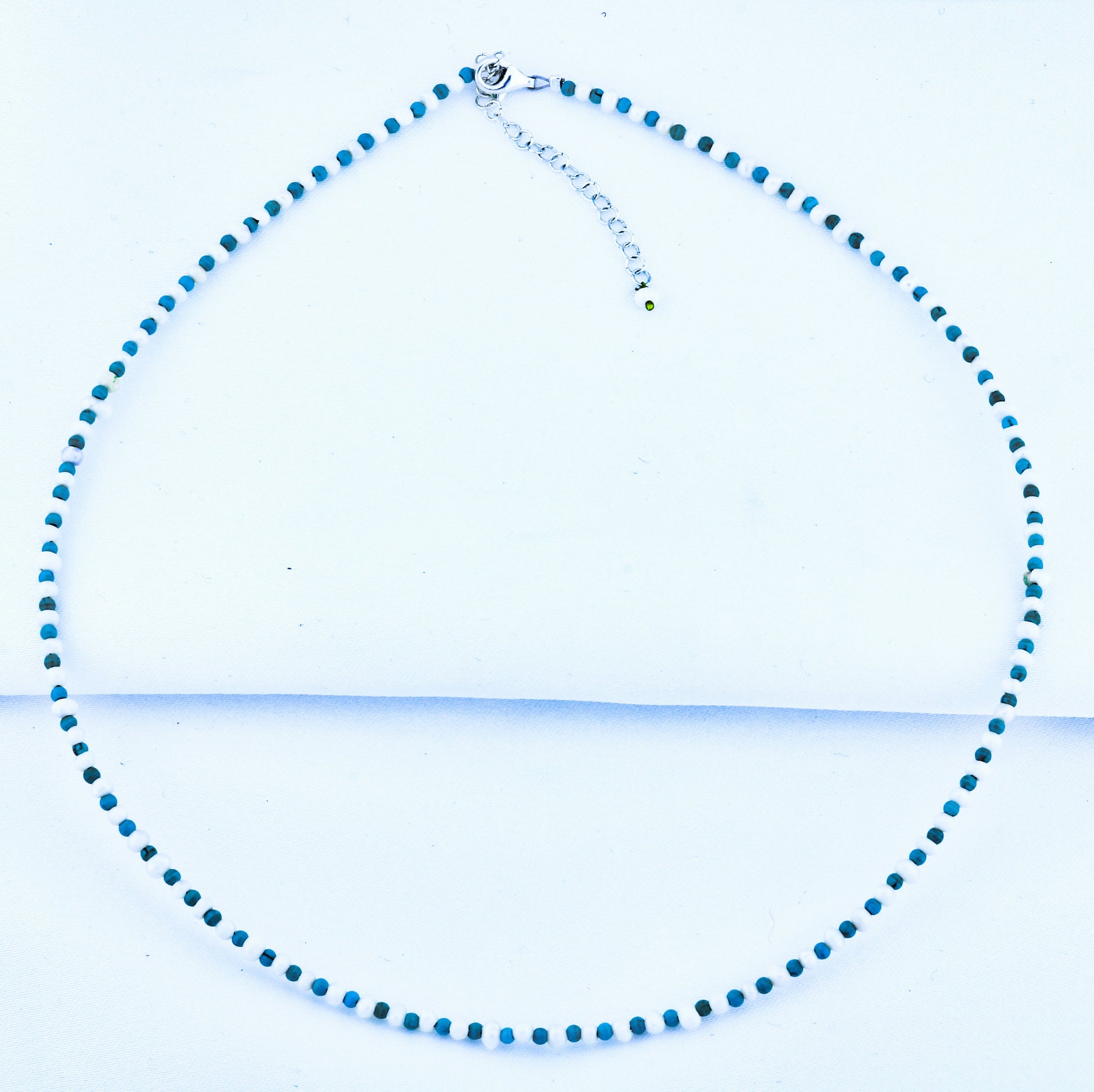 Pearl and Blue Howlite Gemstone Beaded Necklace